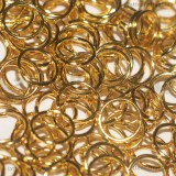 50 Anellini apribili in Acciaio Gold Plated 8x0.8mm