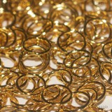 50 Anellini apribili in Acciaio Gold Plated 8x0.8mm