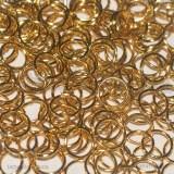 50 Anellini apribili in Acciaio Gold Plated 8x0.8mm