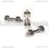 Ciondolo Manubrio 3D in Acciaio Inox 19x7mm