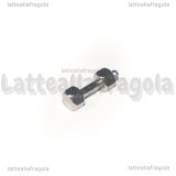Ciondolo Manubrio 3D in Acciaio Inox 19x7mm