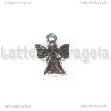 Ciondolo Angelo in metallo argento antico 19x14mm