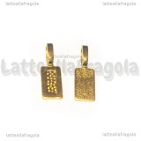 Portapendente da incollare in metallo gold plated 21x7mm