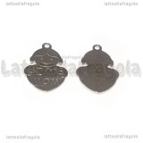 Ciondolo Bimba con Cuore I love Mom in Acciaio Inox 19x13mm
