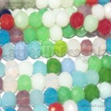 Rondelle mezzocristallo sfaccettato colori opachi misti 4x3mm filo 48cm