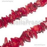 Filo Chips Corallo Rosso sintetico 5-8mm 80cm 