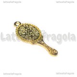 Ciondolo Specchio in metallo gold plated 34x12mm