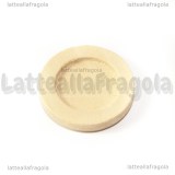 Base Cammeo 22mm in legno naturale per cammei da 15mm