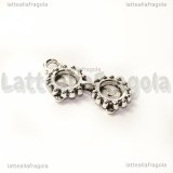 Charm occhiali in metallo argento antico 21.5x11mm