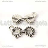 Charm occhiali in metallo argento antico 21.5x11mm