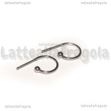 Orecchini a perno Semicerchio in Acciaio Inox 18.5x12.5mm