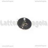 Charm Targhetta Simbolo Speranza in metallo argentato 12mm