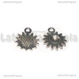 Charm Girasole in metallo argento antico 18.6x15mm