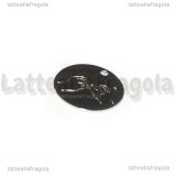 Charm Targhetta Simbolo Promessa in metallo argentato 18mm