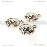 Charm Cappello in metallo argento antico 16x13mm