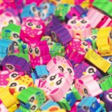 50 Perle in pasta polimerica Fantasia Gufi con foro passante 9-12x9-10x4-5mm