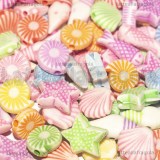 30 Perle in acrilico Fantasia Mare con foro passante 10-15x6-11x4-5mm