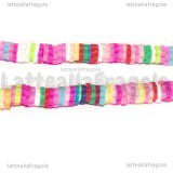 Perle Heishi Fiori colori misti in pasta polimerica 5x1mm Filo 40cm circa
