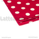 5 Buste in Carta Kraft Rossa Pois Bianchi 15x8cm