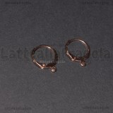 Coppia di Creole in Acciaio Inox Oro Rosa 12x14.5mm