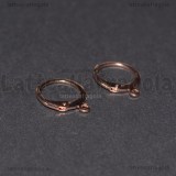 Coppia di Creole in Acciaio Inox Oro Rosa 12x14.5mm