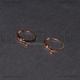 Coppia di Creole in Acciaio Inox Oro Rosa 12x14.5mm