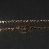 Collana in Acciaio Inox Oro Rosa 45cm a Maglia Ovale 3x0.5mm