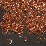 50 Anellini apribili in Acciaio Oro Rosa 4.5x0.6mm