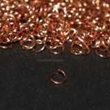 50 Anellini apribili in Acciaio Oro Rosa 4.5x0.6mm