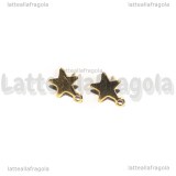 Coppia di Orecchini a perno Stella in Acciaio Inox Dorato 10x8.5mm