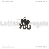 Ciondolo I Love You in Acciaio Inox 14x12mm