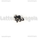Ciondolo I Love You in Acciaio Inox 14x12mm