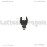 Ciondolo Mano con le Corna in Acciaio Inox 16x7mm