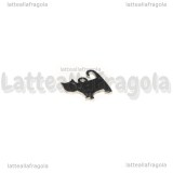 Ciondolo Gatto in Acciaio Inox 12.5x12mm
