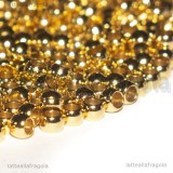 50 Schiaccini in Acciaio Inox Dorato 2.5x1.5mm