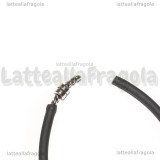 Chiusura per cordini tubolari in metallo argento antico 21x5mm