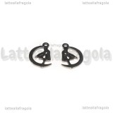 Charm Fatina su Luna in Acciaio Inox 12x8mm