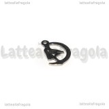 Charm Fatina su Luna in Acciaio Inox 12x8mm