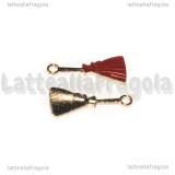 Ciondolo Scopa in metallo dorato smaltato 24x11mm