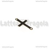 Connettore Croce in Acciaio Inox Dorato 23x12.5mm