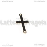 Connettore Croce in Acciaio Inox Dorato 23x12.5mm