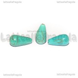 5 Gocce in Pasta di Turchese Azzurro 14x7mm