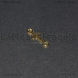 Connettore Croce in Acciaio Inox Dorato 18x7mm