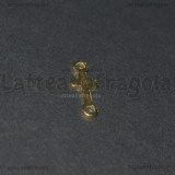 Connettore Croce in Acciaio Inox Dorato 18x7mm