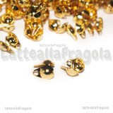 Coppia Coprinodo in Acciaio Dorato 6x4mm