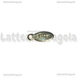 3 Targhette Ovali in Acciaio Dorato 10x4mm