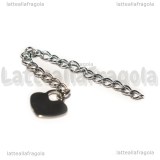 Catena di allungamento in Acciaio Inox Finale Cuore 60x4mm