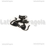 Ciondolo Filigrana Gatti in Acciaio Inox 18.5x17.5mm