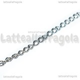 Catena in Acciaio Inox maglia Ritorta 4x3mm