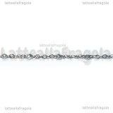 1 Metro Catena Rosario Sfere Puntinate in Acciaio inox 1.5x1mm